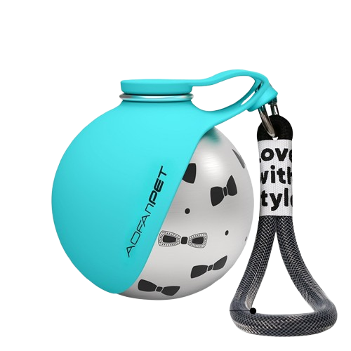 Gourde voyage inox chien chat — Bol intégré anti-fuite & Distributeur sacs | AnimParadis