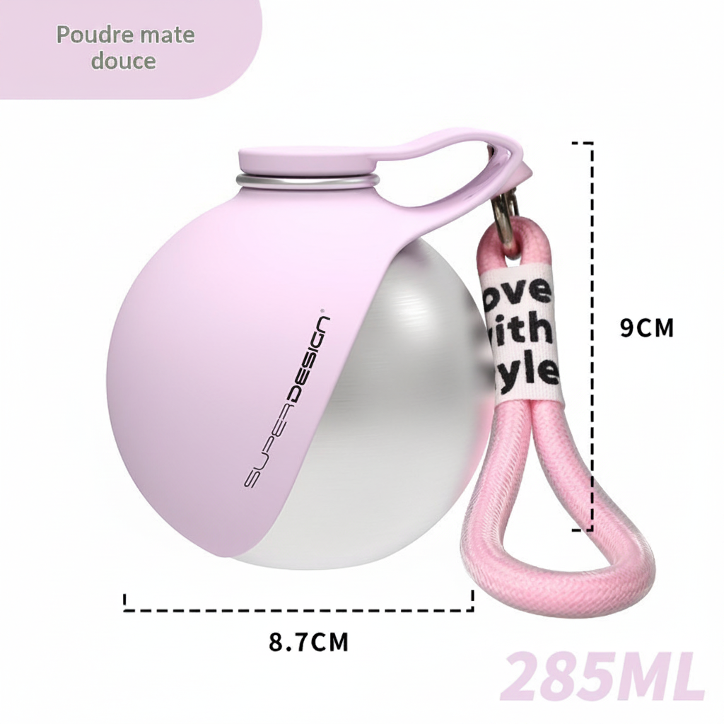 Gourde voyage inox chien chat — Bol intégré anti-fuite & Distributeur sacs | AnimParadis