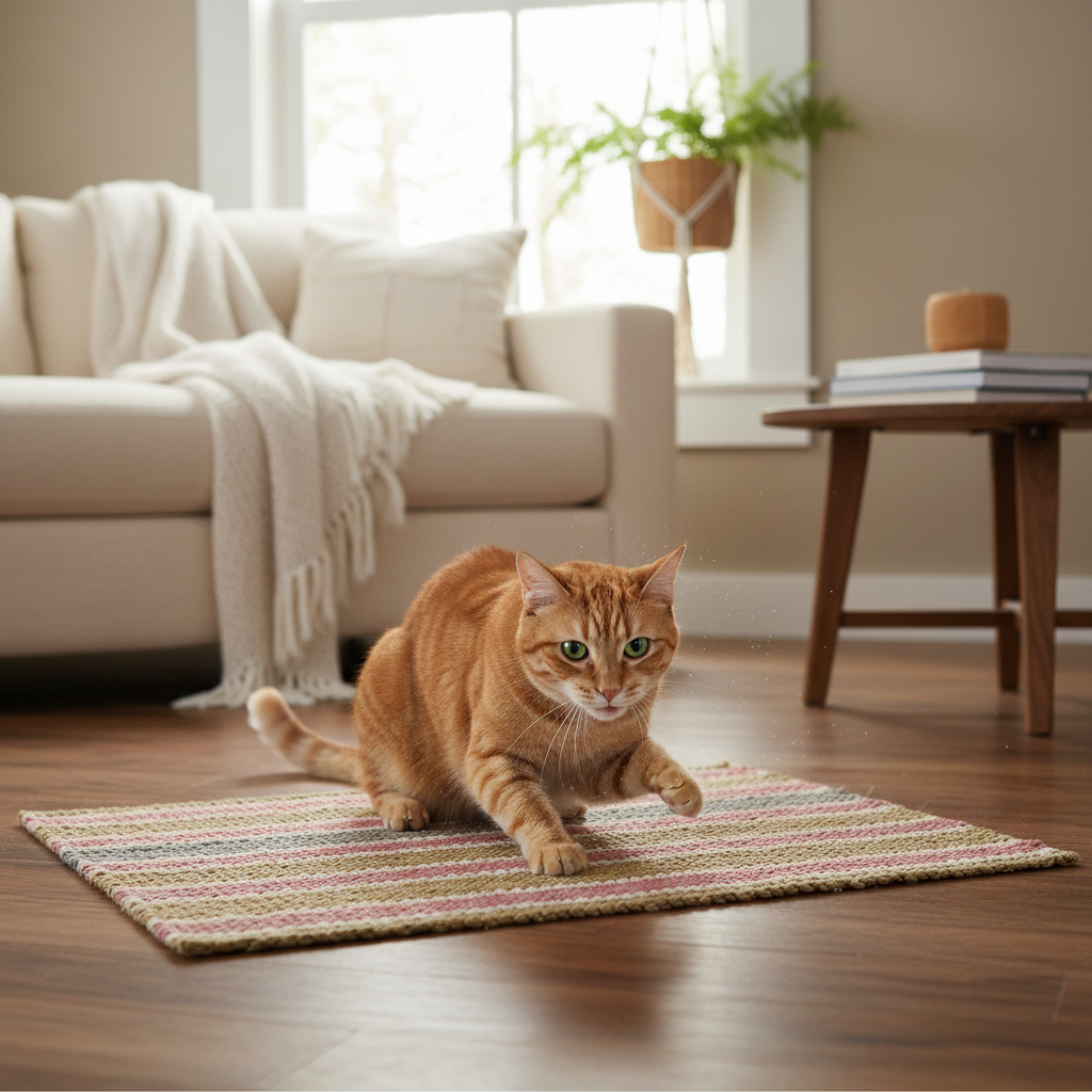 Tapis griffoir de sol pour chat
